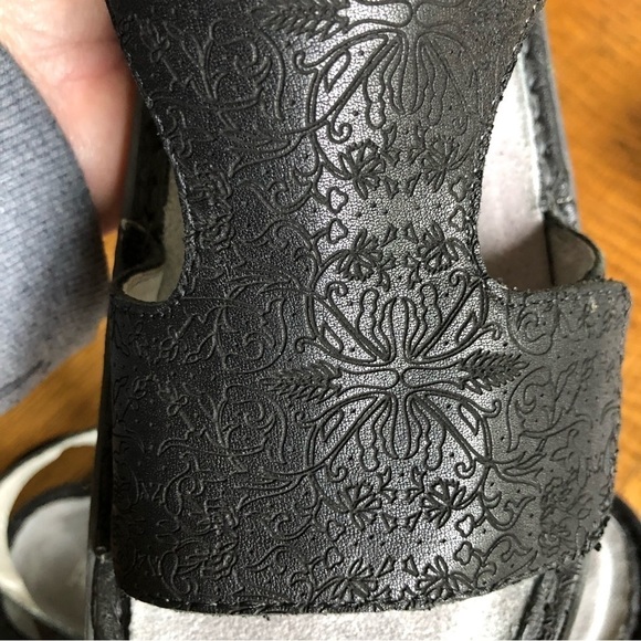 Alegria Viki Black Floral Slingback Sandal EU 37 - Picture 6 of 9